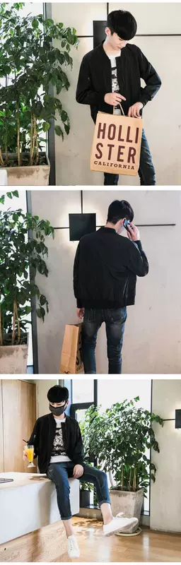 2018 nguyên bản mùa xuân và mùa thu mới áo khoác nam bomber áo khoác đồng phục bóng chày phù hợp với áo khoác thanh niên