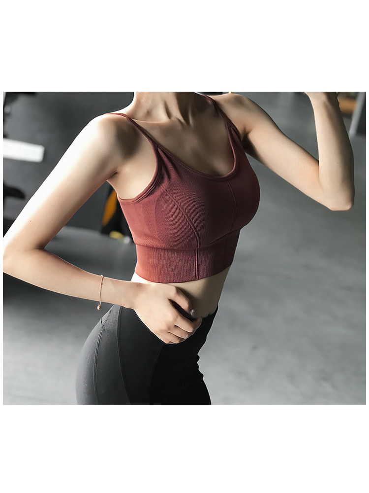 Cô gái thể hình có thể điều chỉnh dây đeo vai chuyên nghiệp đồ lót thể thao làm đẹp trở lại dây đeo chạy sốc tập hợp áo vest yoga rập khuôn áo yoga