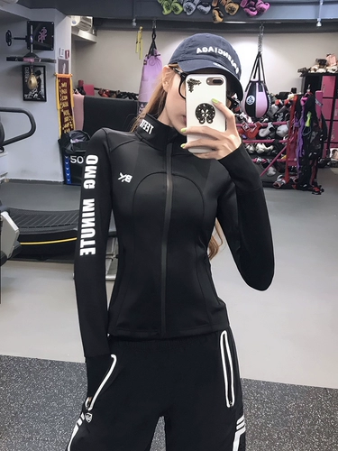 Спортивная куртка для спортзала, рабочий лонгслив, одежда для йоги, облегающий крой, для бега