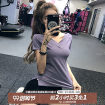 Fitness girl loose thin yoga clothing top breathable thin sports short sleeve quick-drying T-shirt Net red blouse summer