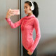 Fitness girl autumn and winter sports top long-sleeved slimming yoga clothing tight-fitting running net red T-shirt pullover training shirt