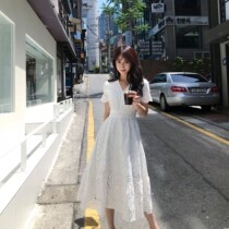 2022 new Summer small crowdDesign High sense Liandress gentle Wind first love Dont make little subfairy dresses