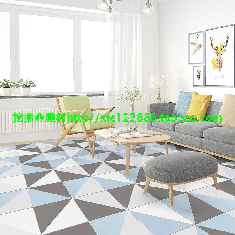 Nordic style colorful geometric tiles 300X300 kitchen and bathroom balcony living room background matte non-slip wall and floor tiles 200