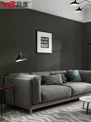 Nordic gray seamless wall cloth Simple Vegan matte silk non-woven wall cloth Bedroom living room background wall