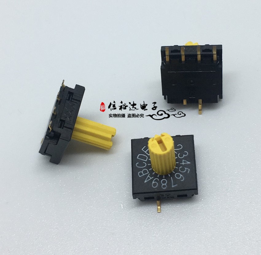 FR02KC16P-R NKK original import with handle rotating inverse code SMD coding switch 16-bit 0-F