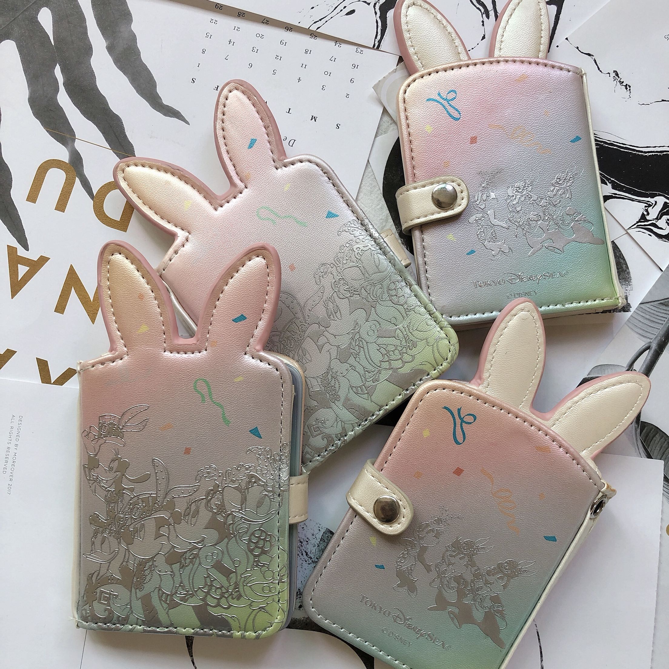 Heart sweet foreign trade -- export Japan original single cute cartoon gradual layer ear card bag micro imperfections Buy 1 Fat 2