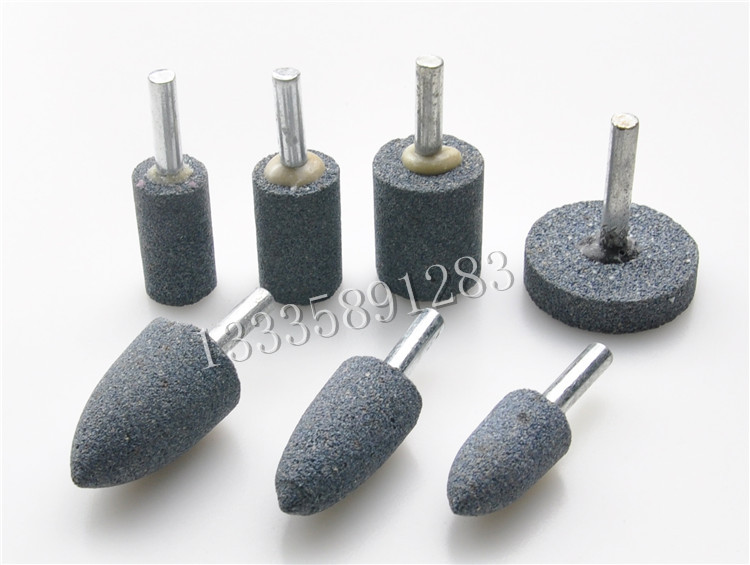6mm handle brown corundum gray cylindrical conical round shaped electric grinding head 6*16 20 25 30