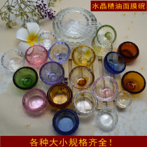 Transparent glass crystal mask bowl Essential oil bowl cup stick blending stick Spa bowl cup Beauty salon microwave oven supplies