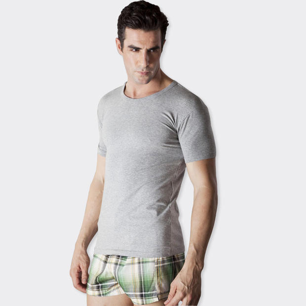 Cotton nam đồ lót tay ngắn V-cổ nam vest T-shirt nửa tay áo trắng Slim áo sơ mi cotton áo lót k dây