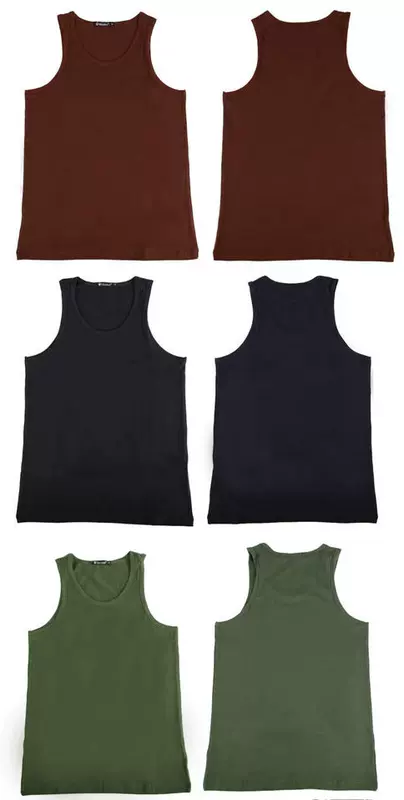 2 chiếc áo vest nam mùa hè cotton cơ sở áo vest nam không tay áo thun skinny