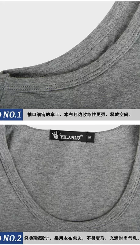2 chiếc áo vest nam mùa hè cotton cơ sở áo vest nam không tay áo thun skinny