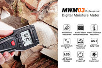 TACKLIFE three-in-one moisture tester wood quality evaluator building environment monitor thermometer