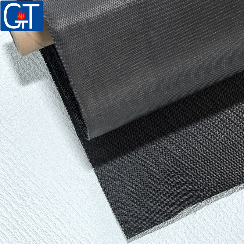 Black fibreglass cloth high temperature fireproof cloth flame retardant cloth anti-corrosive black cloth 0 43mm thick
