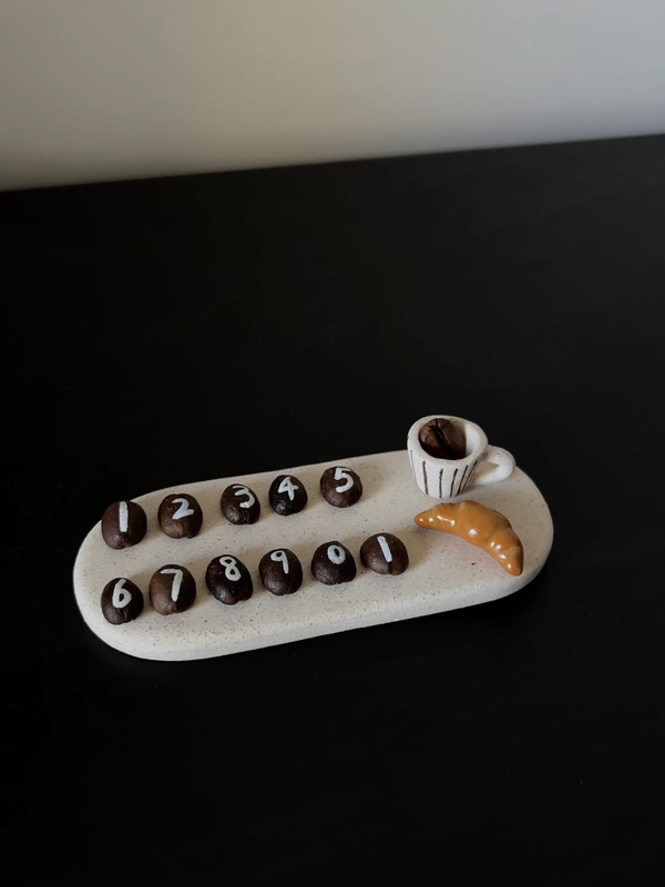 Coffee-Flavored Parking Sign, Original Handmade Clay Temporary Parking Sign, Moving License Plate Car Decoration Coffee-Flavored Parking Sign, Original Handmade Clay Temporary Parking Sign, Moving License Plate Car Decoration