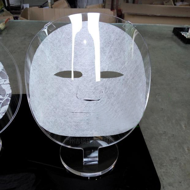 Facial Mask Display Stand, Acrylic Detachable Curved Face-Shaped Display Stand, Display Stand for Cosmetics Store