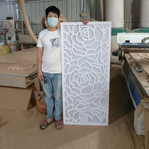 pvc carved board hollow living room aisle partition porch background wall European decorative board flower lattice ceiling