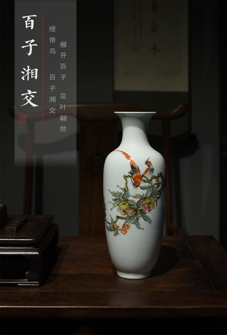 Jingdezhen hand - made wooden stick bottle master porcelain vase furnishing articles ceramic sitting room decoration as ceramic flower vases