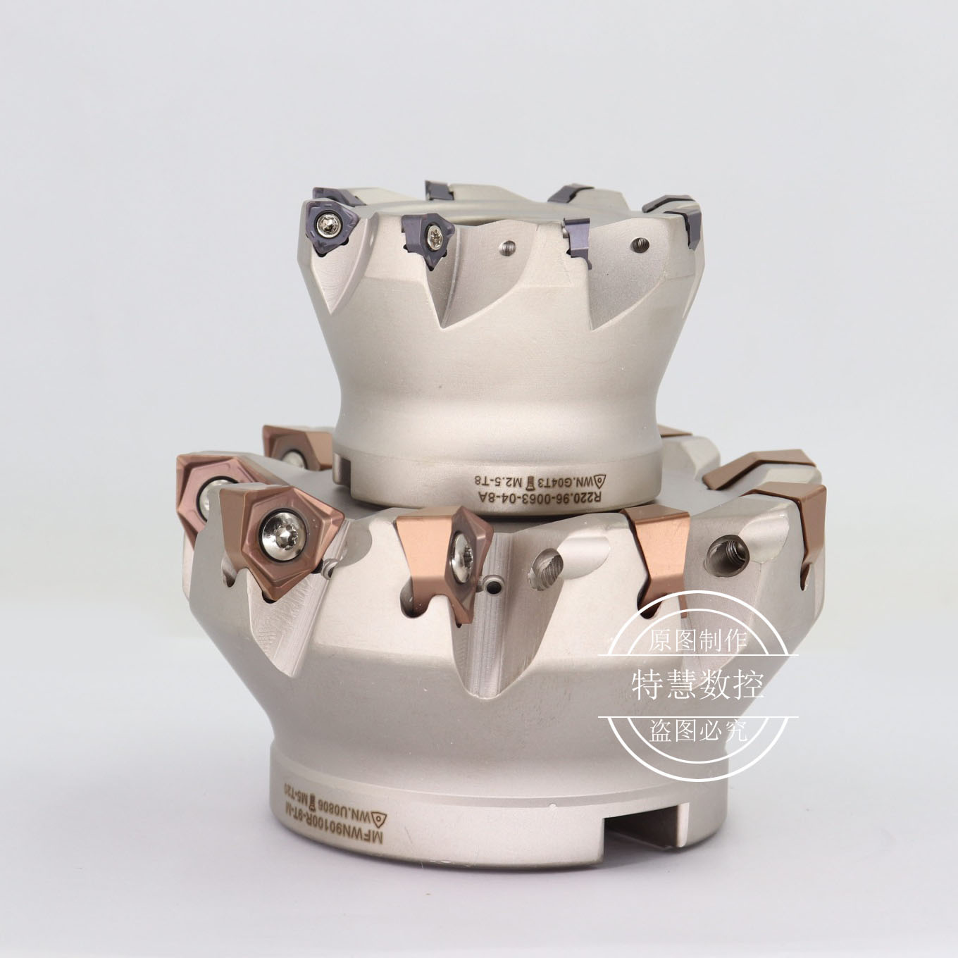 90 degree cutter head MFWN double-sided hexagonal plane milling cutter head with WNMU00404 blade fast feed heavy cutting