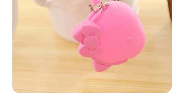 Hello kitty ví silicon xu dễ thương Phim hoạt hình dễ thương với tay dây mềm túi lưu trữ túi ví nhỏ bóp nam đẹp