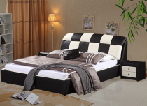  Special price spike brand fashion 1 5 meters 1 8 meters leather art bed soft bed Leather prince bed Wedding bed cowhide