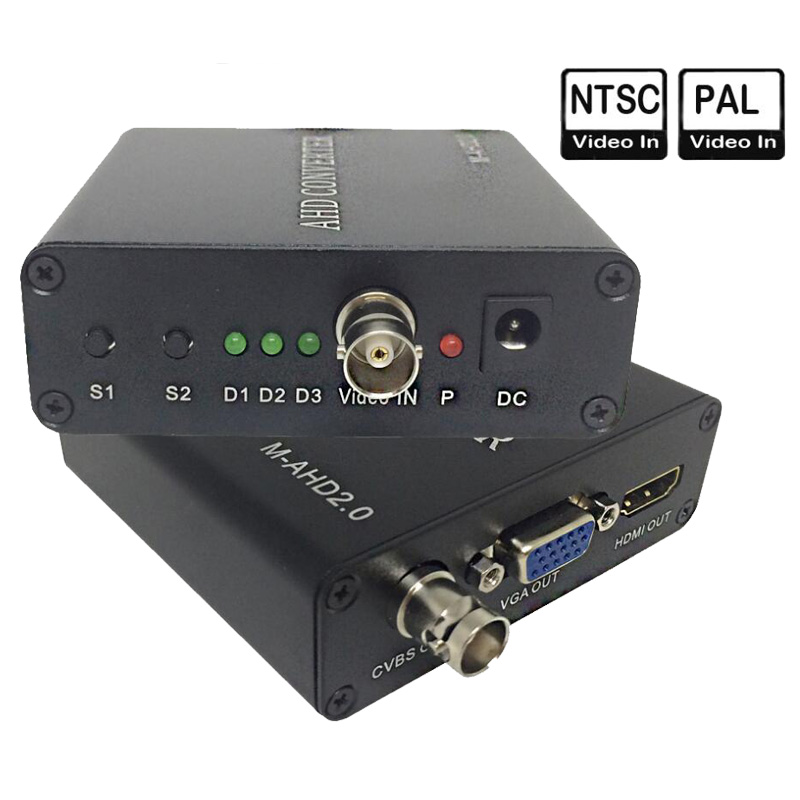 AHD to HDMI VGA CVBS monitoring converter HD coaxial BNC multi-function converter 1080P