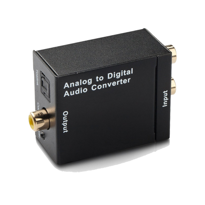 Analog to digital audio converter Analog left and right channel to fiber optic coaxial audio encoder