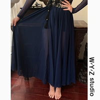 Тибетская зеленая свободная талия 720 Половина юбки