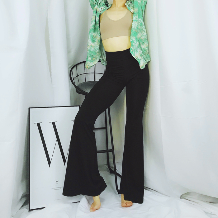 WYZ Getty Street Dance JAZZ Trumpet Pants High-Slingpants High Waist Tight Body Display Slim Horn Pants Long Pants Tugging Pants