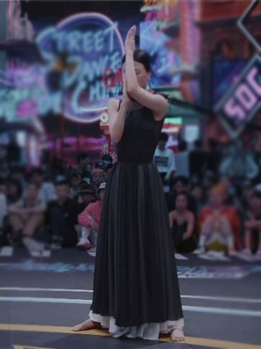 Крышка Wyz Это хип-хоп крышка, занавесная занавеска китайская шифоновая юбка для чернил костюм