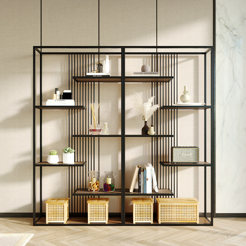 Light luxury modern home living room wrought iron rack floor office creative cosmetic display stand simple and modern