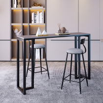 Living room balcony simple rock plate iron art home bar table light luxury small apartment metal casual small bar table