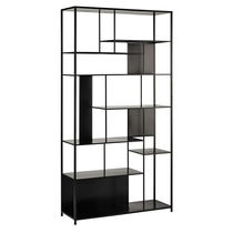 Nordic wrought iron metal bookshelf loft American simple retro multi-floor bookcase shelf shelf display rack