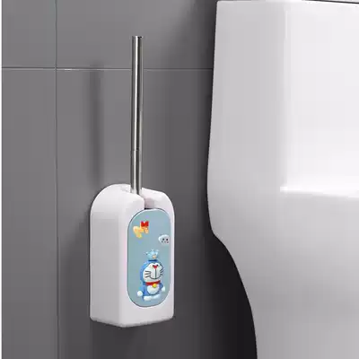 Creative cartoon toilet brush no dead corner washing toilet brush long handle soft wool hanging wall home cleaning
