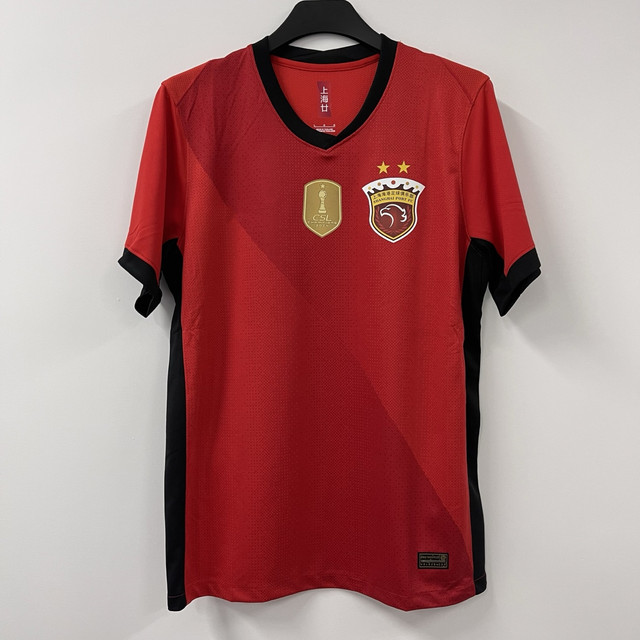 2025 Shanghai Harbor Jersey player version new home red player same style Chinese Super League short-sleeved football jersey