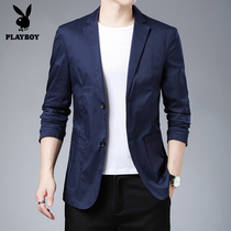 Flower Playboy Leisure suit Mens jacket Korean version Trend Spring new mens little Western suit for a single Western blouse