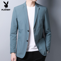 Flowers Playboy Mens slim suit jacket Summer light and thin Breathable Sunscreen Clothes 100 Lap Casual Little West Suit