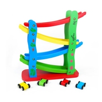 Wooden track glider four-story six-story multi-story track glider baby puzzle 61 children's toy gift