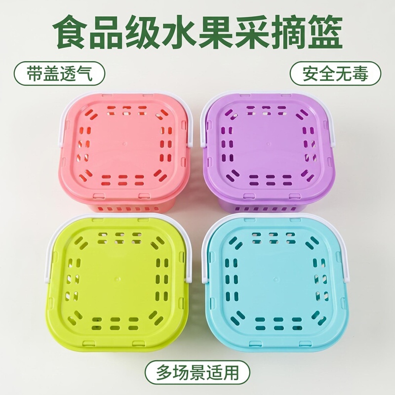 Plastic Fruit Basket, Blueberry Basket, Cherry Basket, Strawberry Basket, Small Square Basket, Portable Bayberry Basket with Lid Plastic Fruit Basket, Blueberry Basket, Cherry Basket, Strawberry Basket, Small Square Basket, Portable Bayberry Basket with Lid
