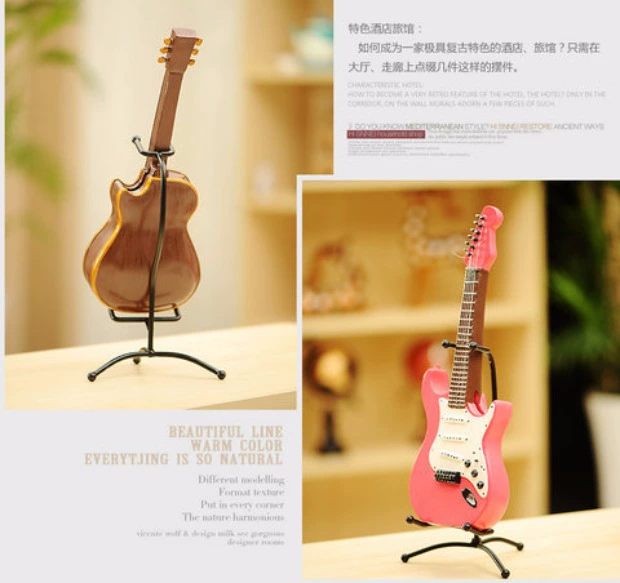 Cây đàn guitar đẹp trang trí đạo cụ chụp ảnh cặp đôi quà tặng lãng mạn trang trí nhà sáng tạo trang trí máy tính để bàn trang trí đồ trang sức - Trang trí nội thất