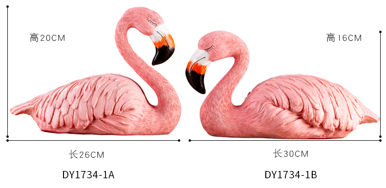 Ins nhà flamingo trang trí đồ trang trí đám cưới món quà cưới Bắc Âu phòng khách hiện đại TV tủ rượu trang trí đồ dcor