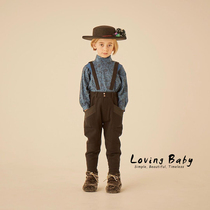 50% off dear baby Japanese-made eLfinFolk girls retro long-sleeved shirts and childrens trousers