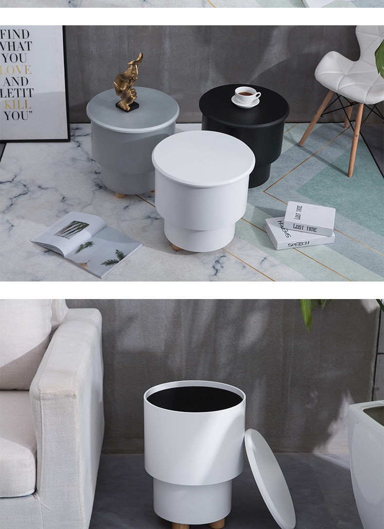 Bàn cà phê tròn Bắc Âu nhỏ bên đơn giản căn hộ nhỏ hiện đại bàn cà phê hiện đại nội thất phòng khách sang trọng - Bàn trà bàn trà nhật