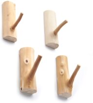 Nordic creative solid wood adhesive hook tree branch adhesive hook hanger storage rack wall hanging log branch adhesive hook homestay decoration