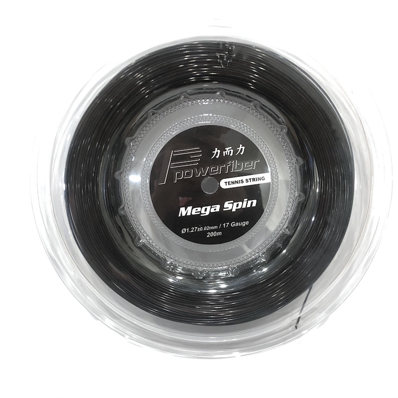 Powerfiber mega spin elastic training line large disk tennis line racket line