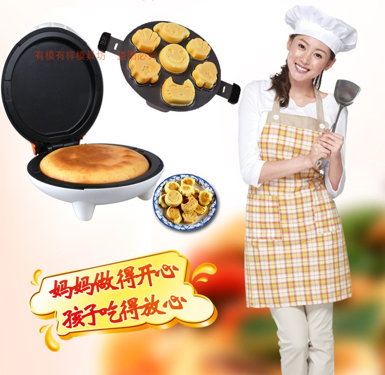 Phim hoạt hình đẹp Jiuyang đỏ đôi hạnh phúc Supor Liren điện nướng chảo đặc biệt khay nướng bánh tấm khuôn loại hộ gia đình - Tự làm khuôn nướng khuôn bánh trung thu rau câu