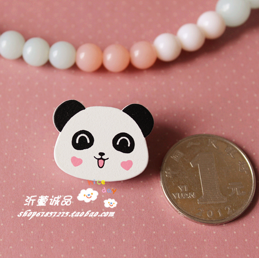 10 kho báu quốc gia Trung Quốc phim hoạt hình stereo trâm huy hiệu cô gái dễ thương gấu trúc gỗ huy hiệu đại học - Trâm cài trâm hoa cài áo