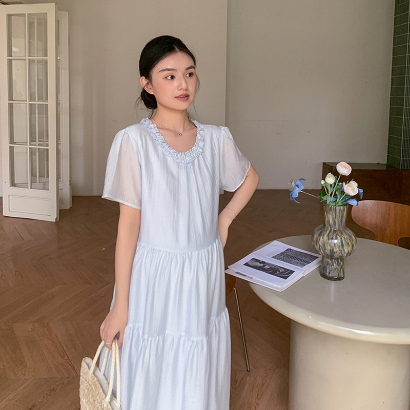 Zma High-End Elegant Maternity Dress for Women, New Summer Maternity Dress, French-Style Long Dress, Beautiful Dress for Pregnancy
