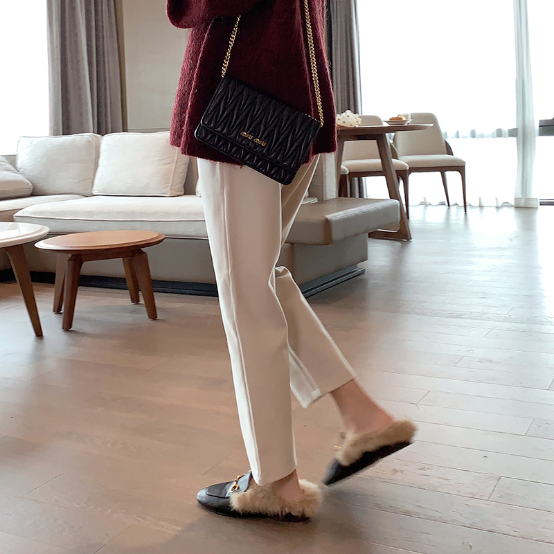 Maternity wear woolen pants plus velvet autumn and winter outerwear fashion winter thickened maternity pants autumn casual trousers trendy