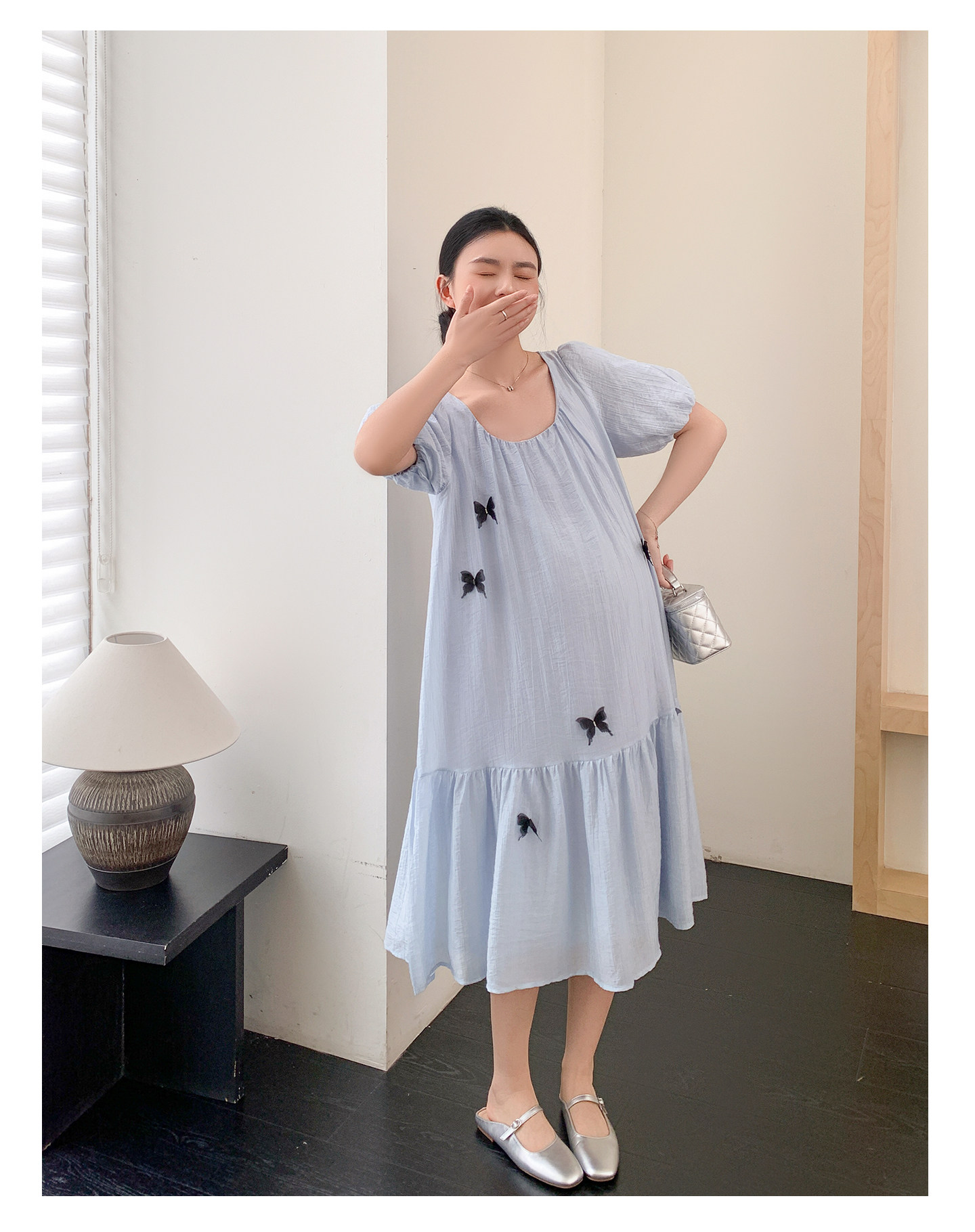 ZMA立体蝴蝶·孕妇连衣裙夏季新款漂亮孕期裙子宽松孕妇裙夏外穿 — 17