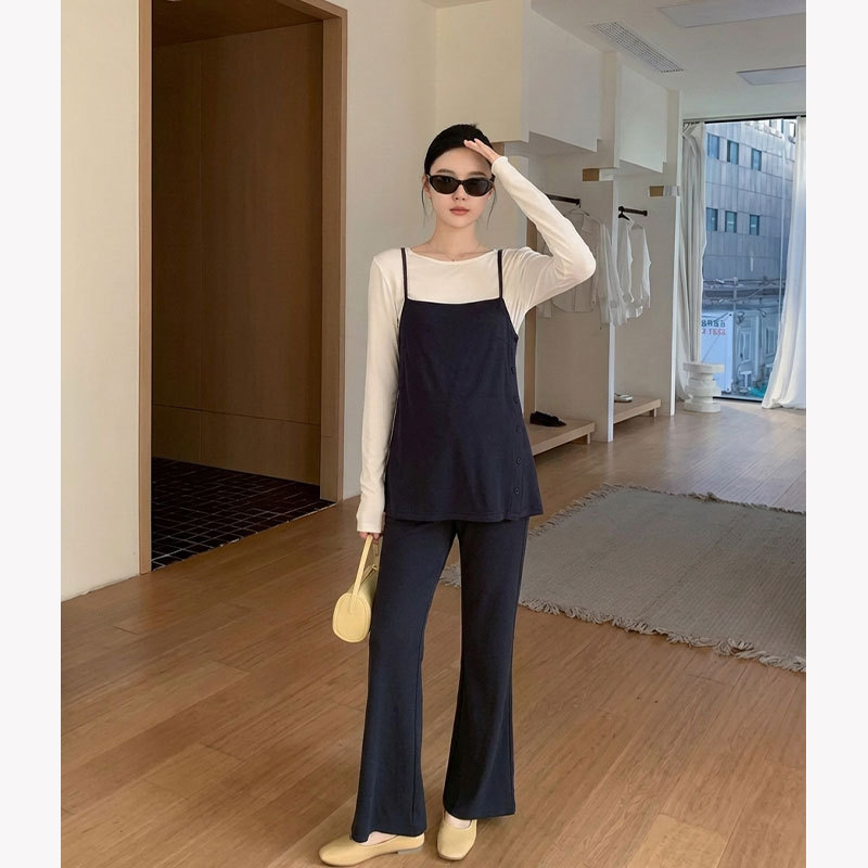 Zma Original Design ● Jennie's Same Style Outfit 2026 New Maternity Camisole Spring and Summer Maternity Three-Piece Set Zma Original Design ● Jennie's Same Style Outfit 2026 New Maternity Camisole Spring and Summer Maternity Three-Piece Set